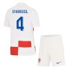 Maillot de Supporter Croatie Gvardiol 4 Domicile Euro 2024 Pour Enfant